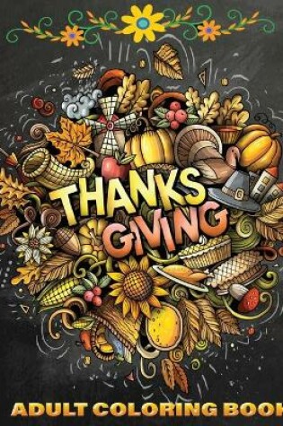 Cover of Thanksgiving adult coloring book