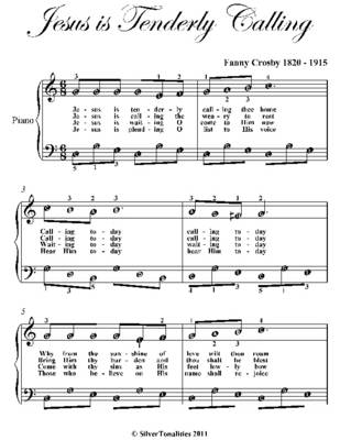 Book cover for Jesus Is Tenderly Calling You Home Easy Piano Sheet Music