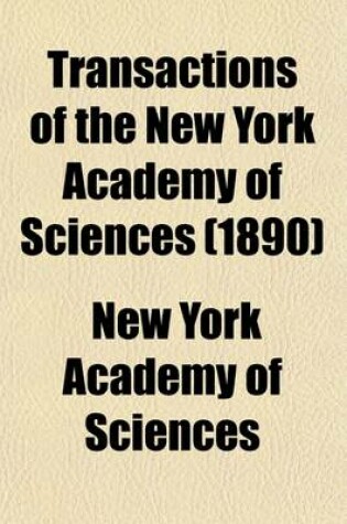 Cover of Transactions of the New York Academy of Sciences (1890)