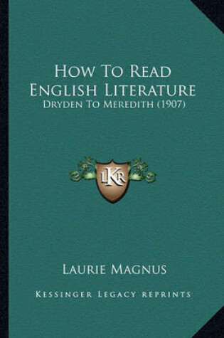 Cover of How to Read English Literature How to Read English Literature