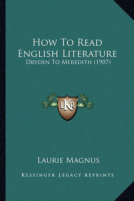 Book cover for How to Read English Literature How to Read English Literature