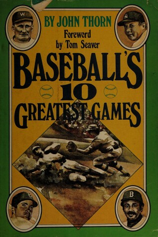 Book cover for Baseball's 10 Greatest Games