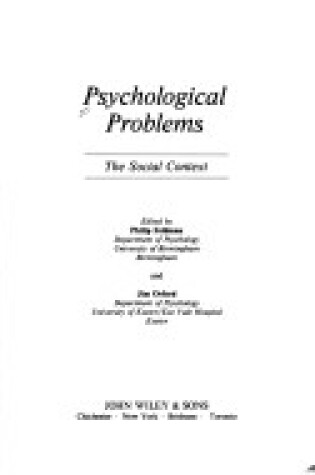 Cover of Psychological Problems