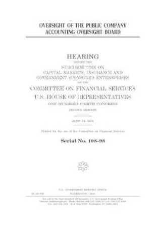 Cover of Oversight of the Public Company Accounting Oversight Board