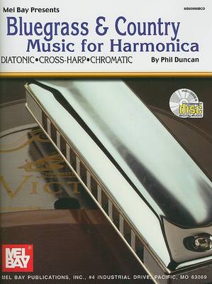 Book cover for Bluegrass & Country Music for Harmonica