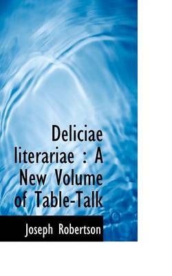 Book cover for Deliciae Literariae