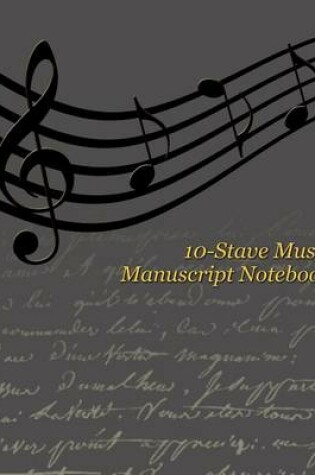 Cover of 10-Stave Music Manuscript Notebook - Wavy Music Staff