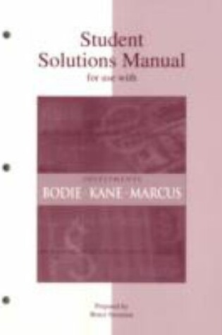 Cover of Student Solutions Manual to accompany Investments