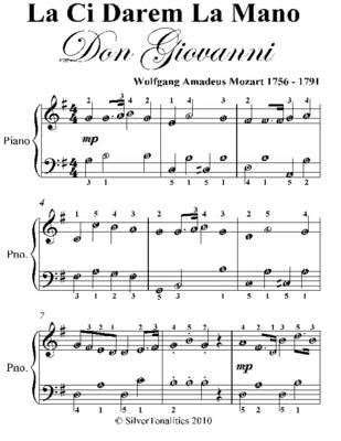 Book cover for La Ci Darem La Mano Don Giovanni Easy Piano Sheet Music