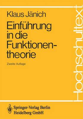 Cover of Einfa1/4hrung in Die Funktionentheorie