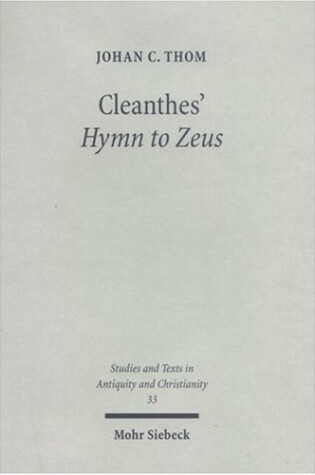 Cover of Cleanthes' Hymn to Zeus