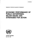 Book cover for Economic performance of public enterprises