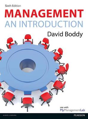 Book cover for Management: An Introduction, by David Boddy - with MyManagementLab