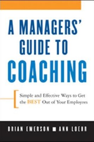 Cover of A Manager's Guide to Coaching