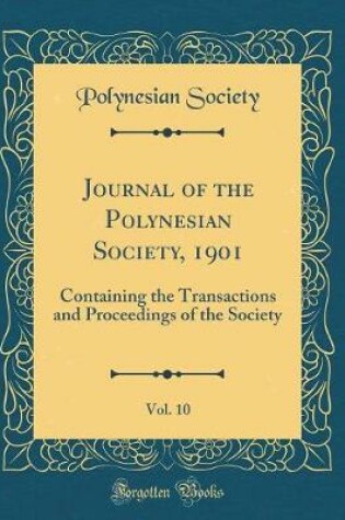 Cover of Journal of the Polynesian Society, 1901, Vol. 10