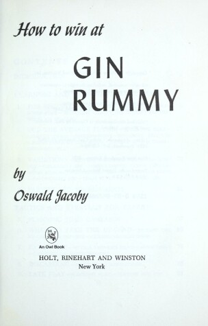 Book cover for How to Win at Gin Rummy