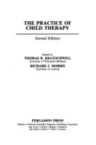 Cover of Practice of Child Therapy
