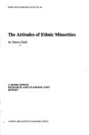 Cover of The Attitudes of Ethnic Minorities