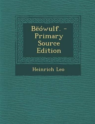 Book cover for Beowulf. - Primary Source Edition