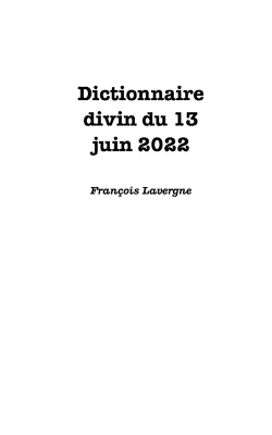 Cover of Le dictionnaire divin