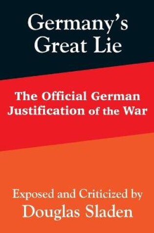 Cover of Germany's Great Lie