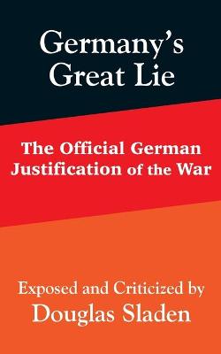 Book cover for Germany's Great Lie