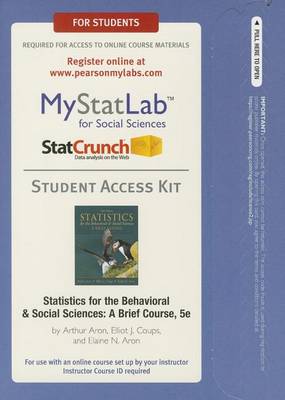 Book cover for NEW MyLab Statistics  with Pearson eText -- Standalone Access Card -- for Statistics for The Behavioral and Social Sciences