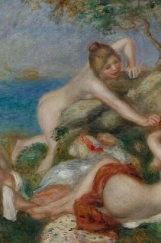 Cover of 150 page lined journal Bathers Playing with a Crab, 1890s Pierre Auguste Renoir