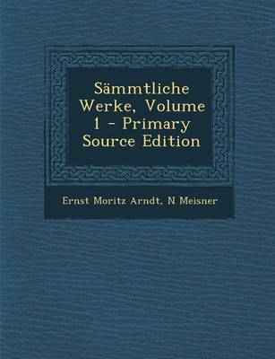 Book cover for Sammtliche Werke, Volume 1