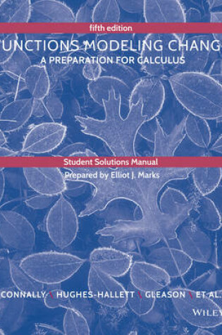 Cover of Student Solutions Manual to accompany Functions Modeling Change