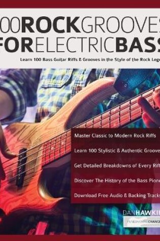 Cover of 100 Rock Grooves for Electric Bass