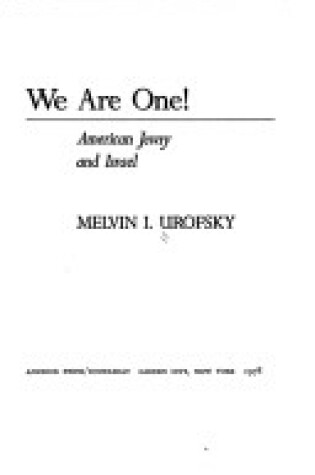 Cover of We Are One!