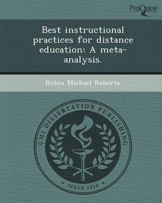 Book cover for Best Instructional Practices for Distance Education: A Meta-Analysis