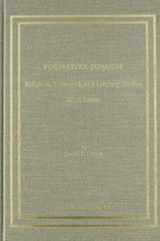 Cover of Formative Judaism, Sixth Series