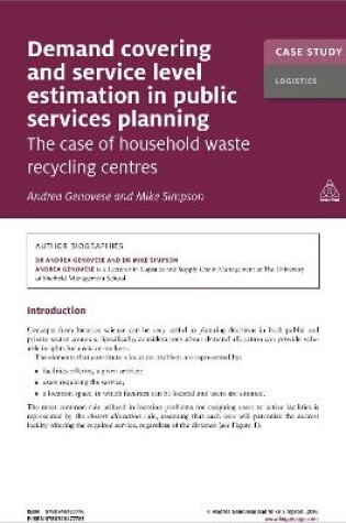 Cover of Case Study: Demand Covering and Service Level Estimation in Public Services Planning