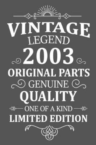 Cover of Vintage Legend 2003 Original Parts