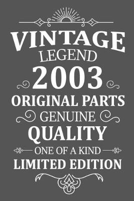 Book cover for Vintage Legend 2003 Original Parts