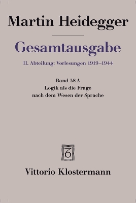 Book cover for Logik ALS Die Frage Nach Dem Wesen Der Sprache