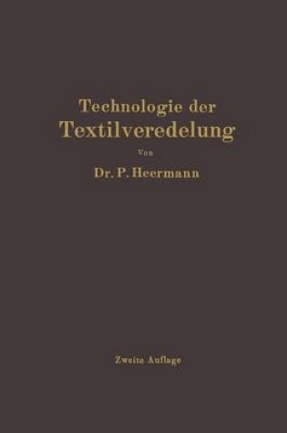 Cover of Technologie Der Textilveredelung