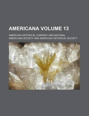 Book cover for Americana Volume 13