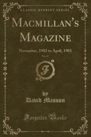 Cover of Macmillan's Magazine, Vol. 87