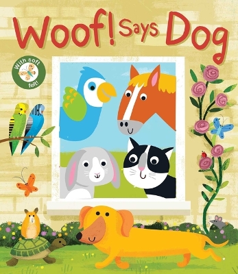 Book cover for Woof! Says Dog