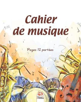 Book cover for Cahier de musique 12 portees