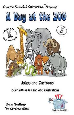 Book cover for A Day at the Zoo - Jokes and Cartoons in Black and White