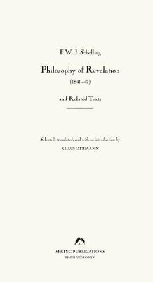 Book cover for Philosophy of Revelation (1841-42) and Related Texts