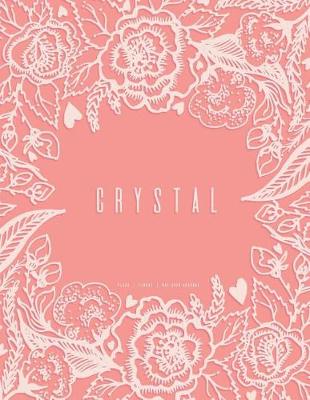 Book cover for Krystal - Dot Grid Journal, Peach Floral