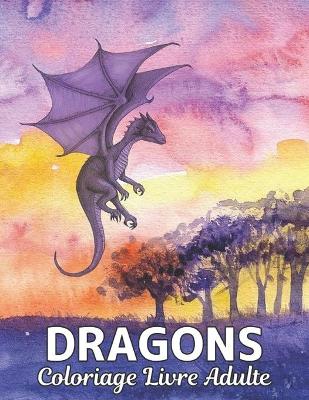 Book cover for Coloriage Livre Adulte Dragons