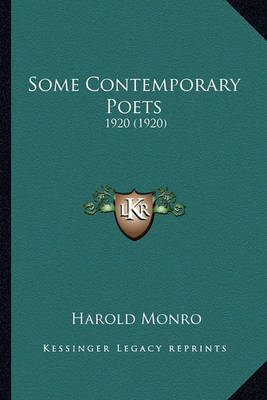 Book cover for Some Contemporary Poets Some Contemporary Poets