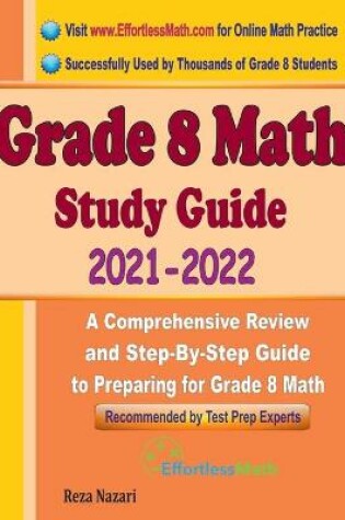 Cover of Grade 8 Math Study Guide 2021 - 2022