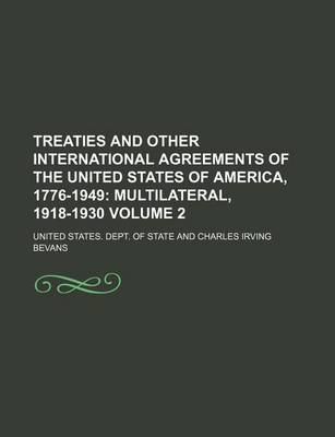 Book cover for Treaties and Other International Agreements of the United States of America, 1776-1949 Volume 2